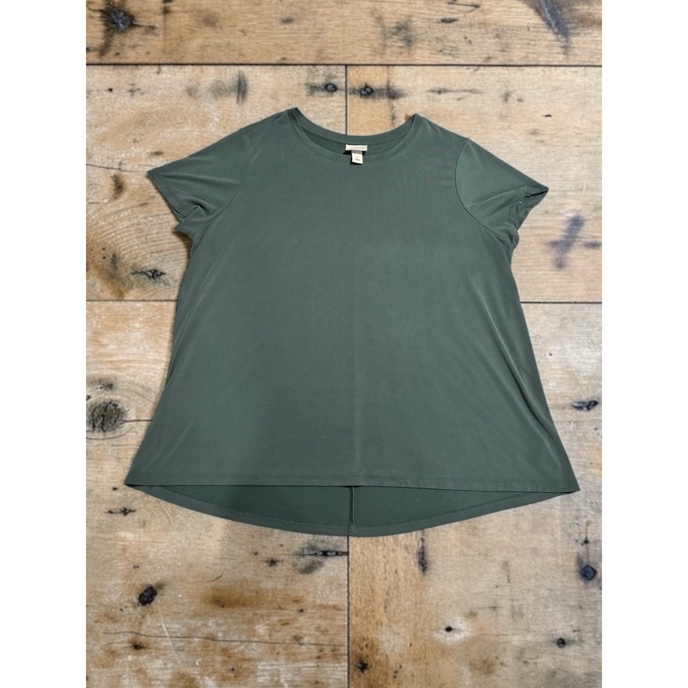 Ava & Viv Womens Green Tshirt Size X Machine Washable